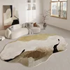 Luxury Retro Carpets for Living Room Irregular Shape Bedroom Decor Soft Carpet Modern Art Cloakroom Rug Thickened Anti-slip Mat 2