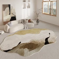 Luxury Retro Carpets for Living Room Irregular Shape Bedroom Decor Soft Carpet Modern Art Cloakroom Rug Thickened Anti-slip Mat 2