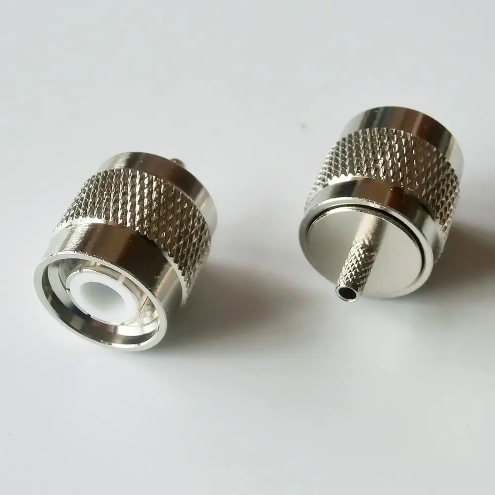 

RF Coax Connector Socket TNC Male Crimp for RG316 RG174 RG179 LMR100 Cable Plug Nickel Plated Brass Coaxial Adapters