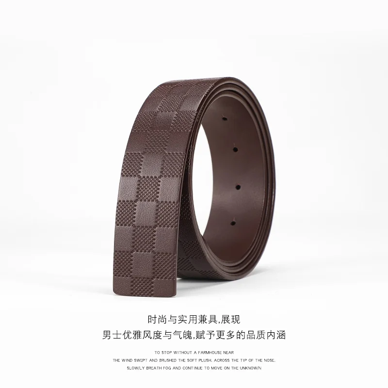 Brown plaid - 3.8cm wide [no buckle]