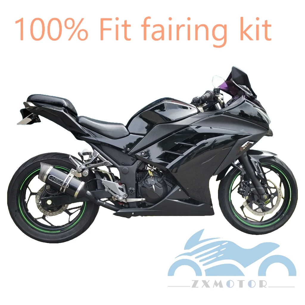 

Глянцевый черный комплект обтекателей кузова для Ninja300 ninja250 EX300 2013 2014 2015 2016 2017 EX250R 13-17 защитный чехол из АБС-пластика