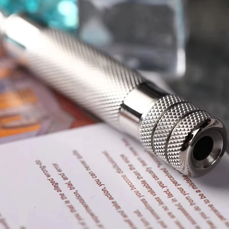 Yaqi Diagonal Stainless Steel Safety Razor Handle 77mm Handle Length And13MM Diameter Comfortable Non-Slip Grip Shave Experience