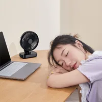Ventilateur de Table Portable type-c Rechargeable 4 vitesses bureau USB ventilateur de refroidissement sans fil oscillant ventilateur mural suspendu 90 °   Degrés de réglage 6