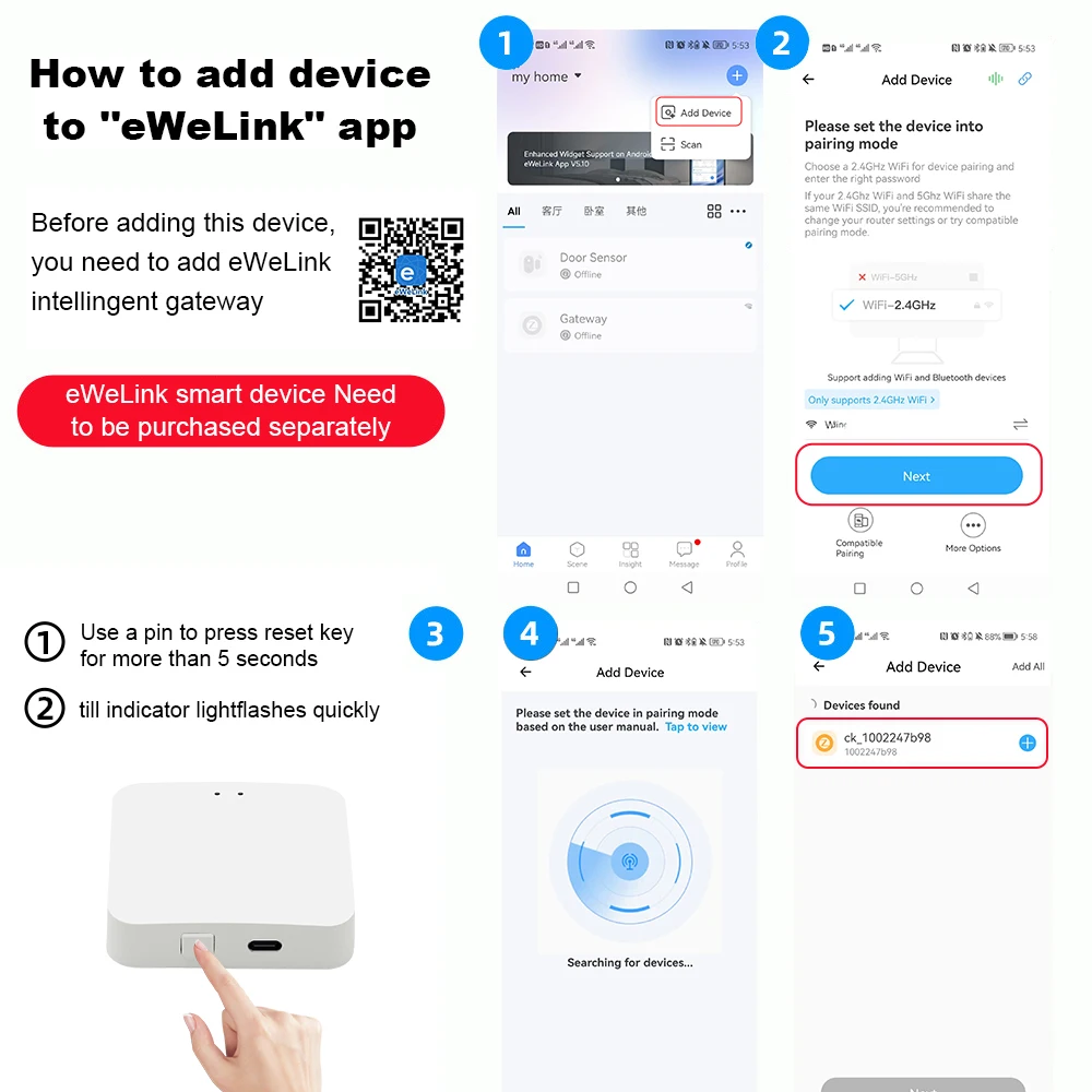 Zigbee 3.0 Gateway Hub USB Smart Home Wireless Bridge Ewelink APP Remote Control