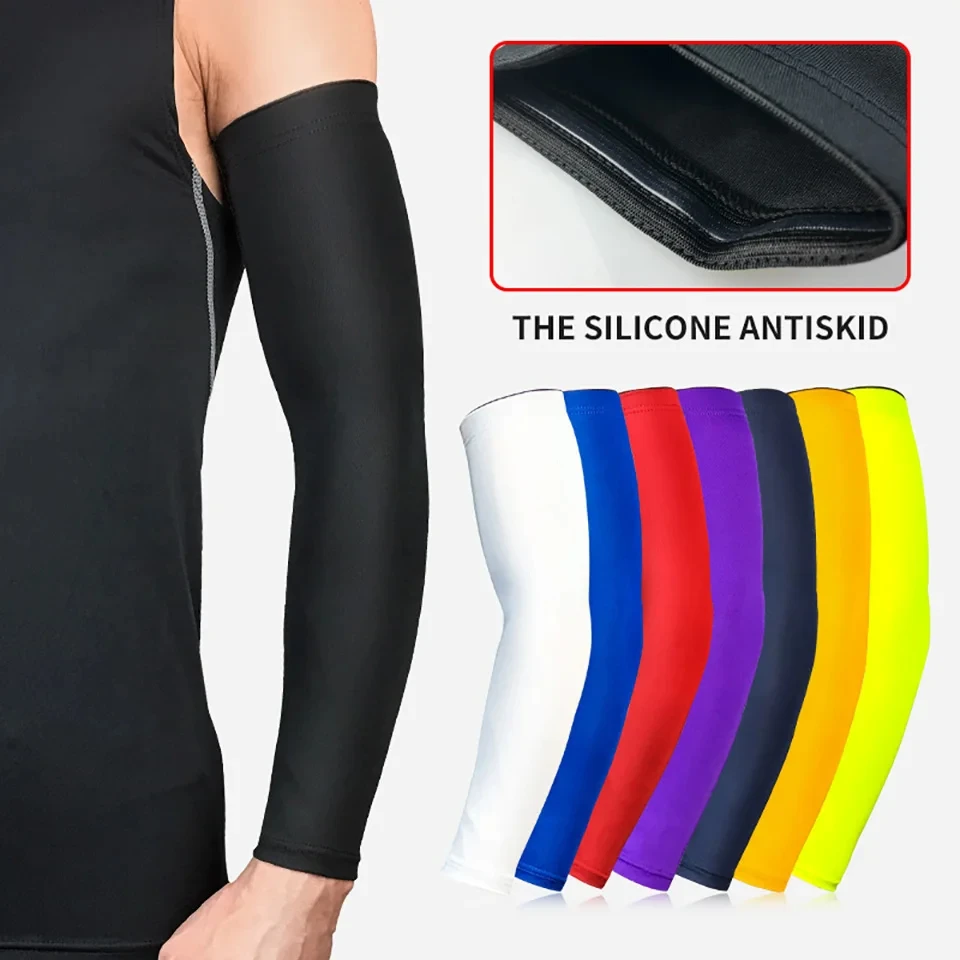 Cooling Arm Sleeves Sun Protection Arm Sleeves Arm Sleeves 1Pcs Sports Arm Compression Sleeve Basketball Cycling Arm Summer Running UV Protection Cycling Sleeves Cover Cuff