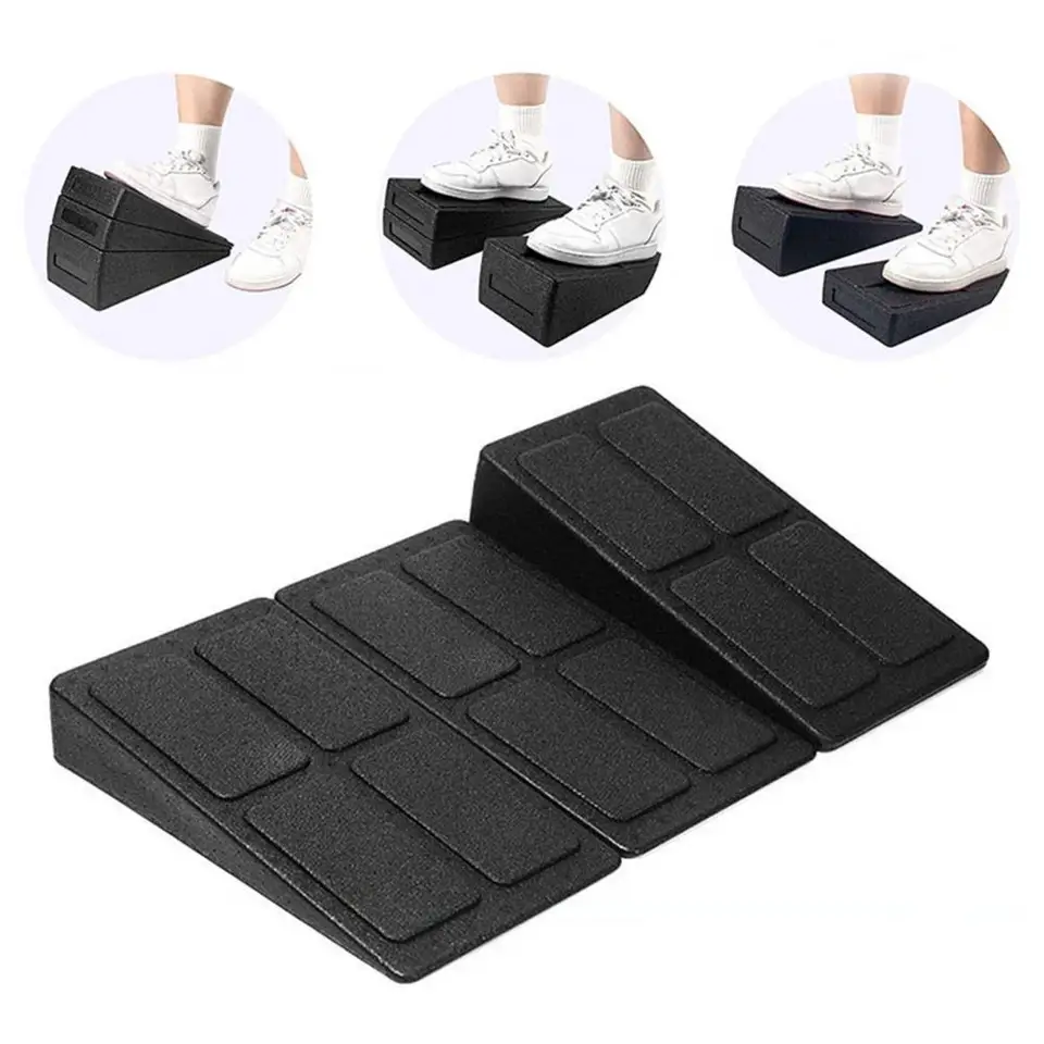 Hellingplank voor kuitrekken, professioneel verstelbaar enkel-beweegbord, kuitstretcher, opvouwbare fitnessapparatuur, antislip stretcher wig voor voetenkel, achilles, knie, hiel en been