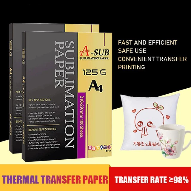 100 Sheets Sublimation Heat Transfer Paper for Inkjet Printer DIY Clothes  Bag Mug Cup Ceramics Thermal Transfer Paper - AliExpress