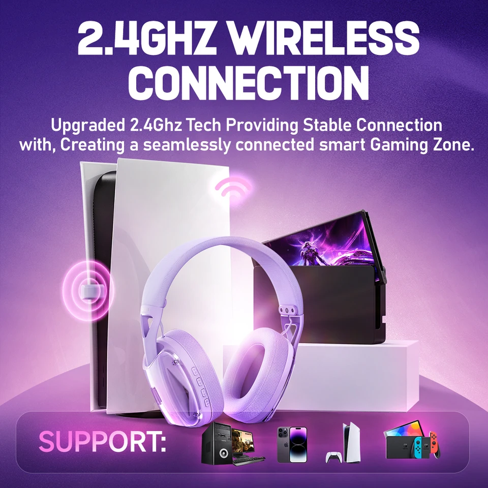 Somic Purple Headset For Ps4 Ps5 Headset Wireless Buy SOMIC G710