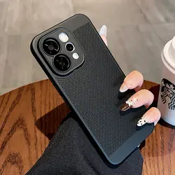 Fashion Colored Heat Dissipation Skin - Friendly Ice Sensation PC Phone Case Cover for VIVO S50 (Black)