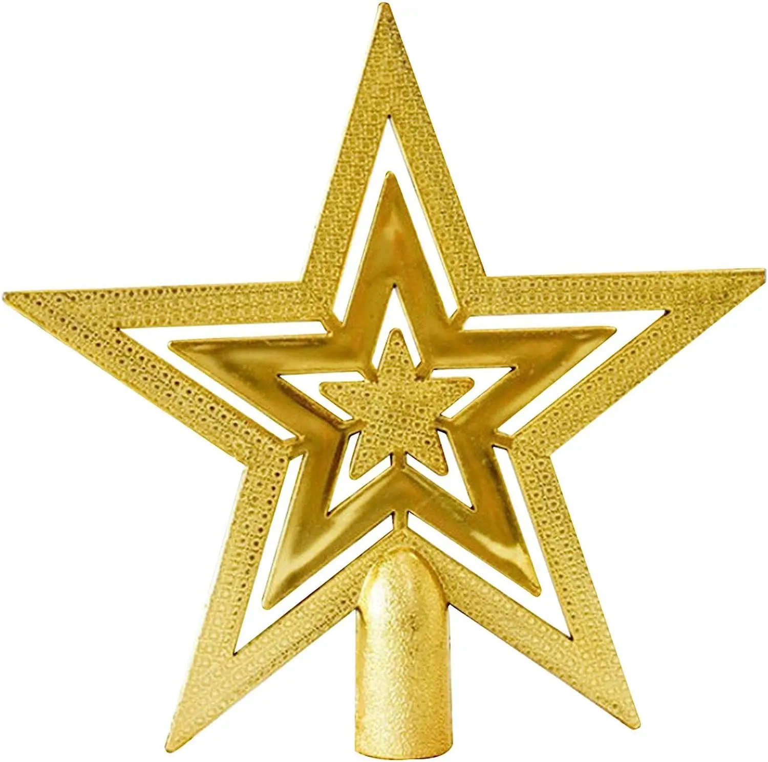 Christmas Tree Gold Star Glittered Gold Star for Tree New Year Tree