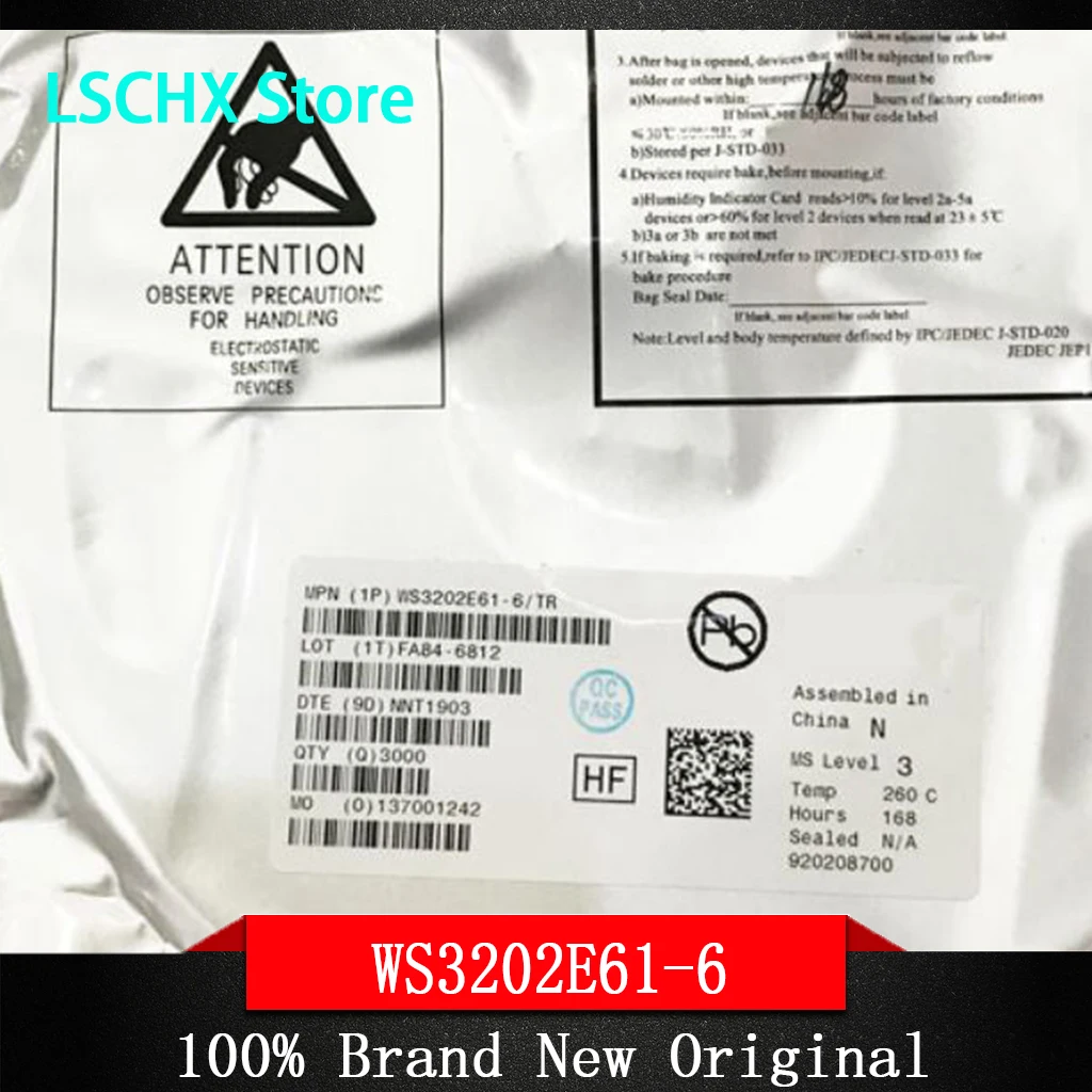 

3000PCS WS3202E61-6 WS61 SOT23-6 WS3202E SOT-23-6 WS3202E61-6/TR, чипсет