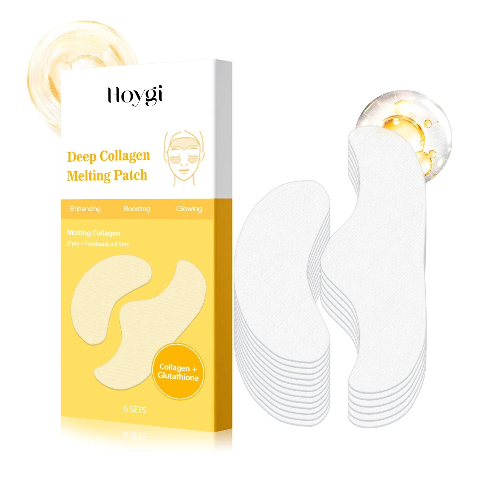 Collagen Protein Soluble Patches For Forehead And Eye Firming_voghion.com