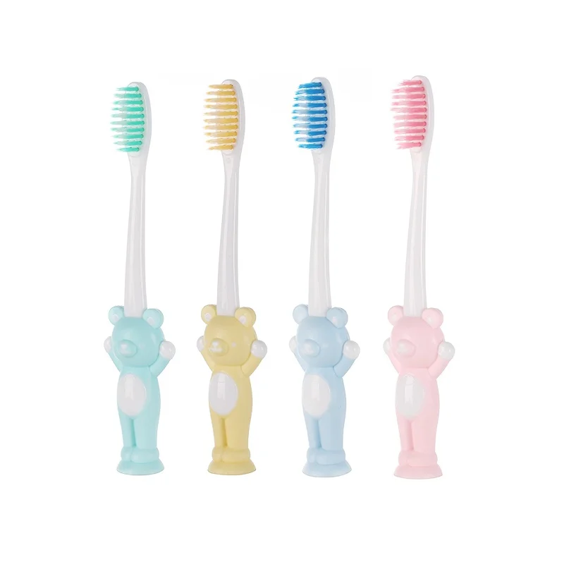 꼬마곰 흡착식 칫솔 (4개입): 여러 개 준비되어 있어  칫솔질을 더 행복하게