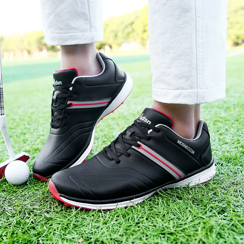 LiXingMing Men Golf Shoes White Large Size Waterproof Cleats Golf Footwear Teenager Outdoor Games Training Golf Sneakers 39-48# 6