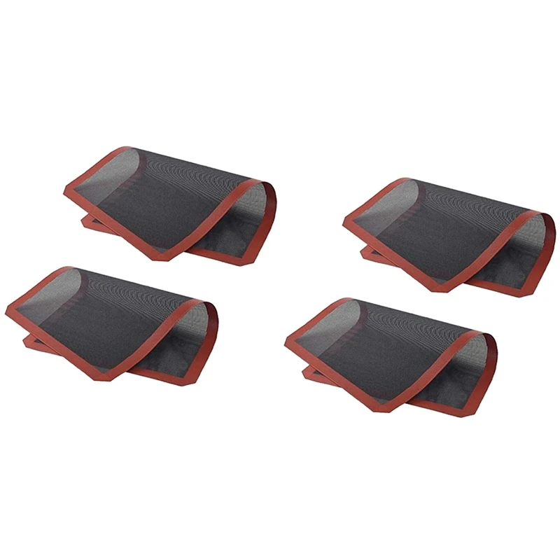 

Силиконовый коврик для выпечки, 4 шт., антипригарная перфорированная сетчатая подкладка для духовки, коврик для выпечки хлеба и печенья, двусторонний в наличии