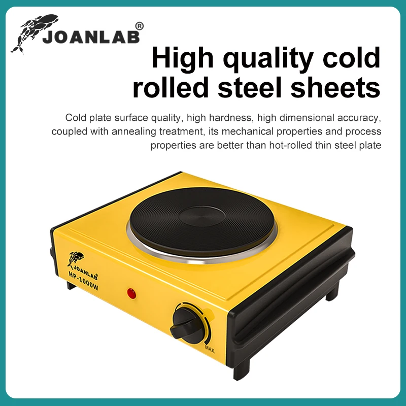 JOANLAB 220V Kitchen Mini Electric Stove Electric Furnace Hot Coffee Water Milk Cooking Cooker Hot Plate Beaker Heater Lab 1000W