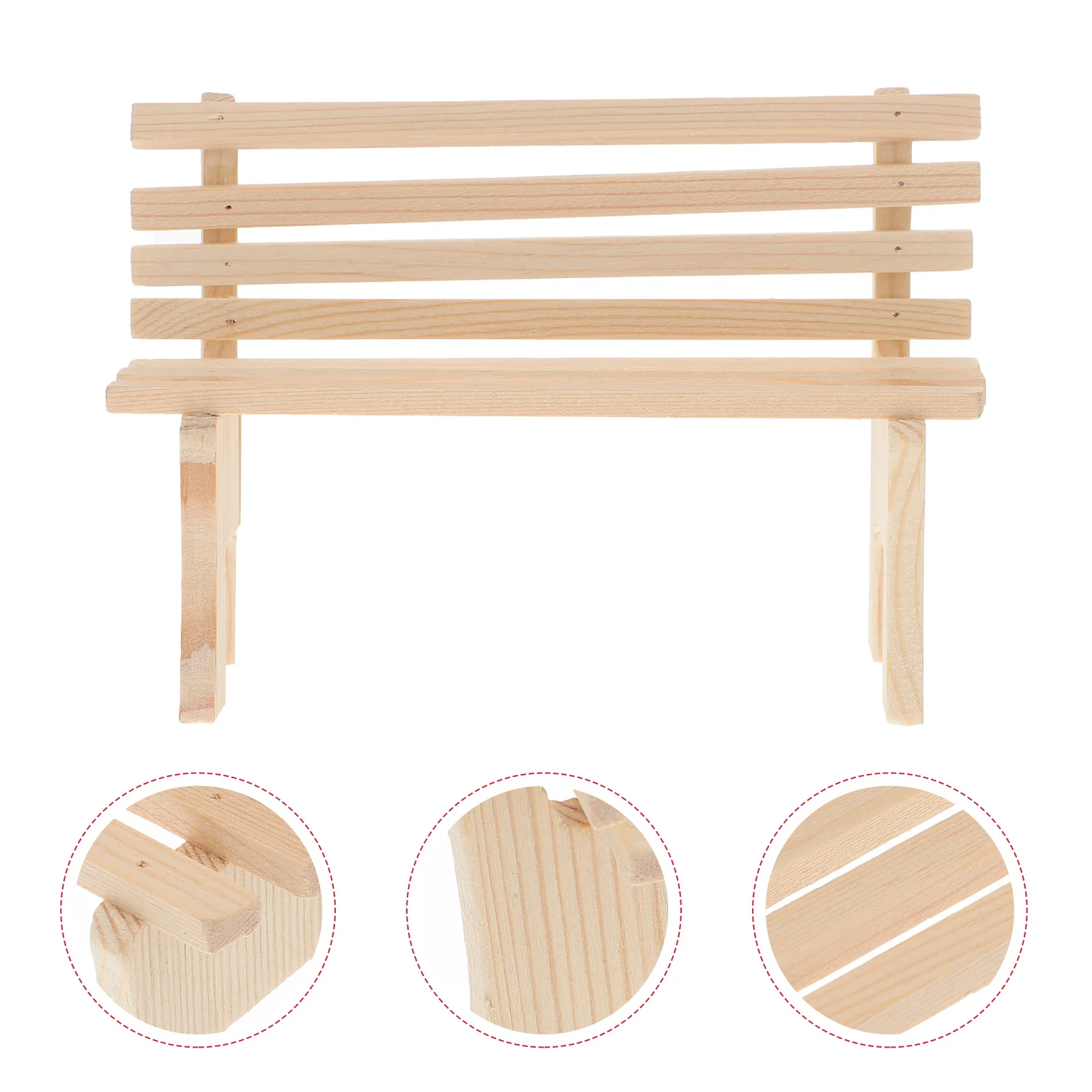 

Miniature Bench Model Dollhouse Miniature Bench Wooden Bench Model Ornaments