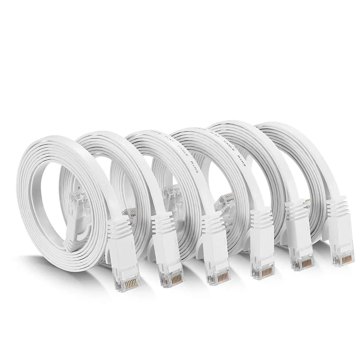 Premium Flat CAT6 Ethernet Cable - Multiple Lengths & Colors Available