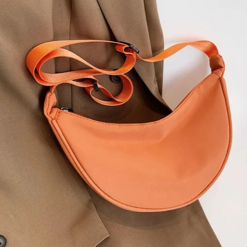 Portable Nylon Crossbody Bag Women Adjustable Strap Length Multicolor Handbag Girls Small Items Storage Single Shoulder Bags