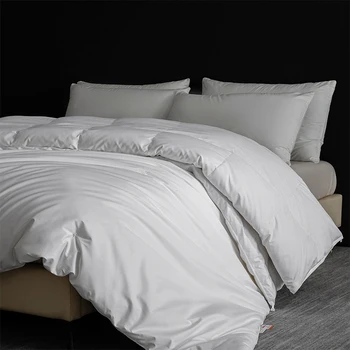 Combo 3 en 1 pour toutes saisons : couette amovible en duvet d'oie et en soie – Utiliser ensemble/séparable, 200 x 230 cm 1