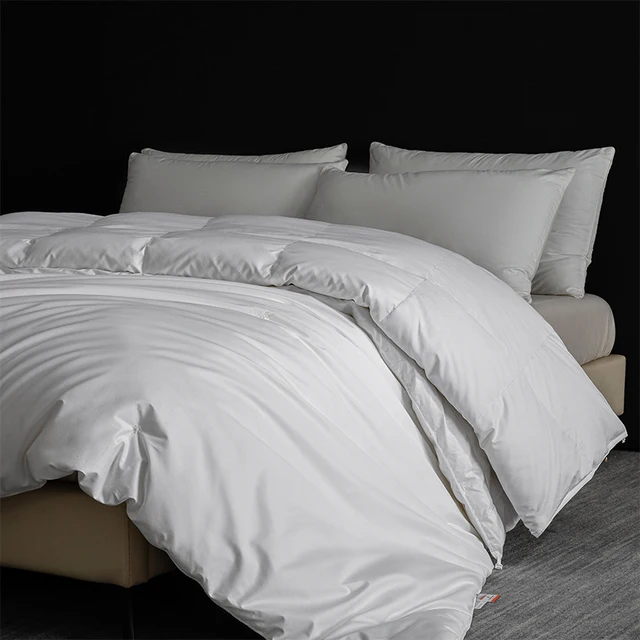 Combo 3 en 1 pour toutes saisons : couette amovible en duvet d'oie et en soie – Utiliser ensemble/séparable, 200 x 230 cm 1