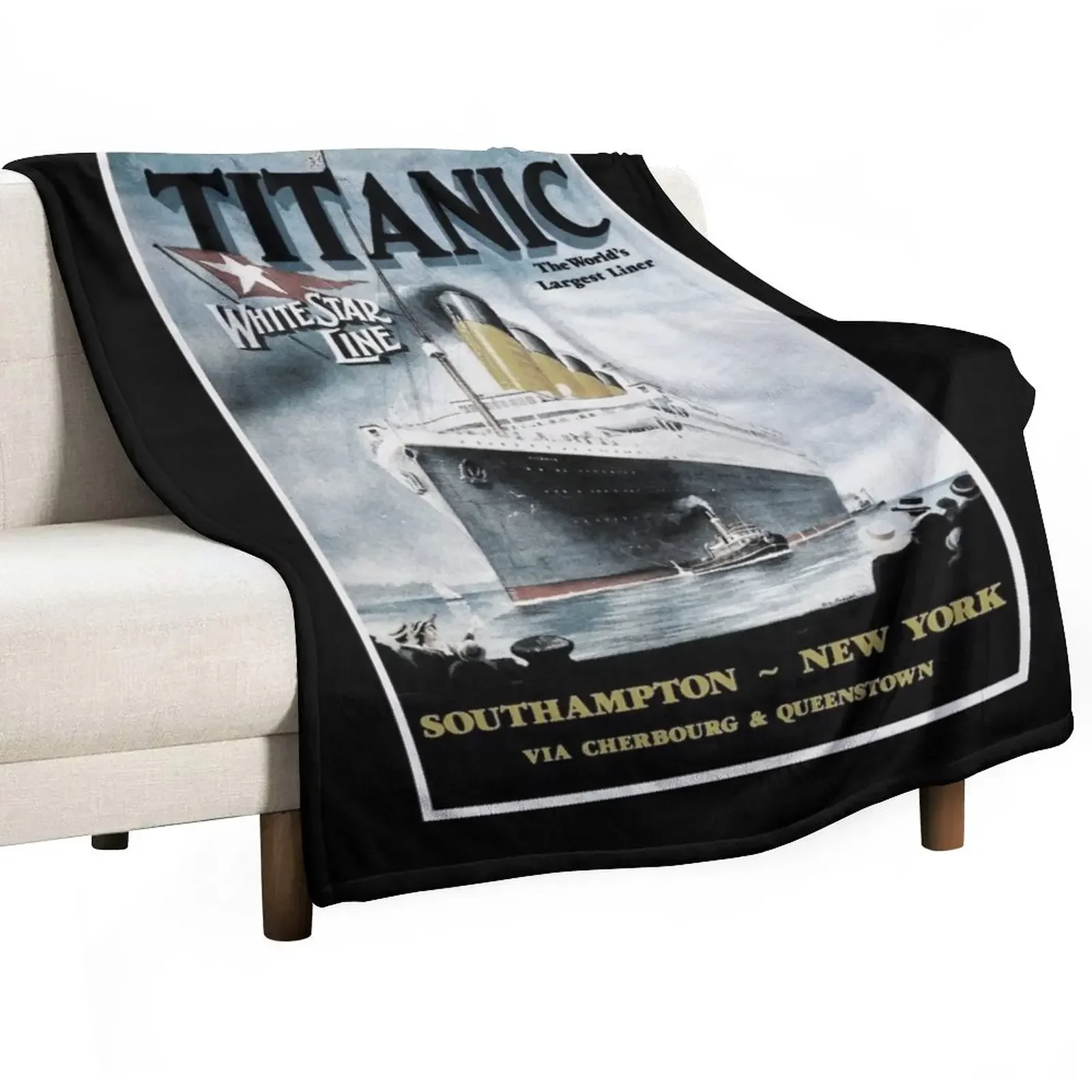 

Titanic-ВИНТАЖНЫЙ ПЛАКАТ, плед для кровати в клетку