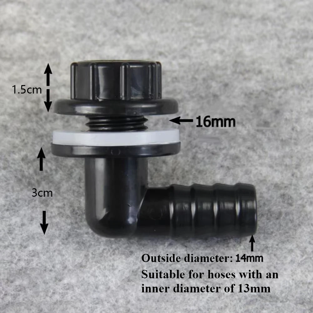 3/8" To 14mm Elbow Connector Hose Nozzle For Water Tank Fish Tank Hose Joints Aquatic Pet Irrigation Water Pipe Drain Connectors