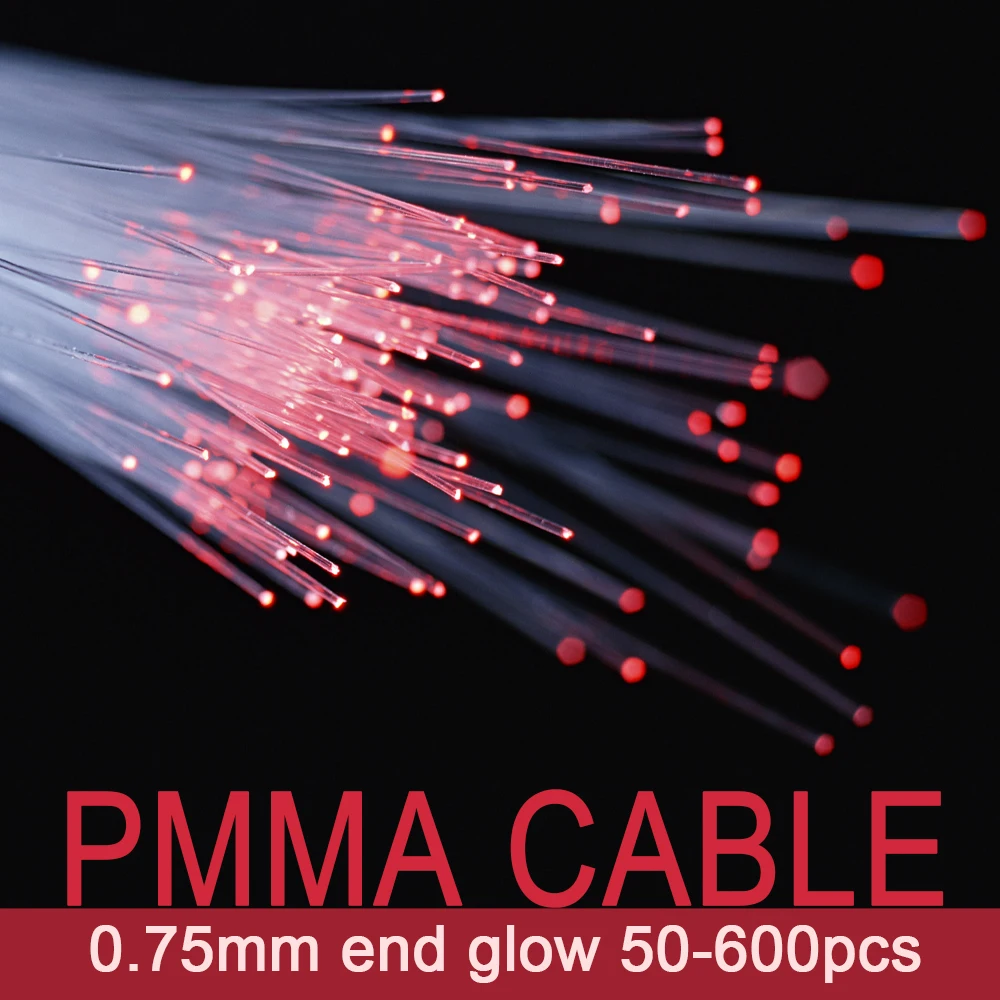 0.75mm PMMA End Glow Car Fiber Optic Light 2m-10m Paired with Source Machine DIY Roof Starry Sky Effect Decorative Home Theater