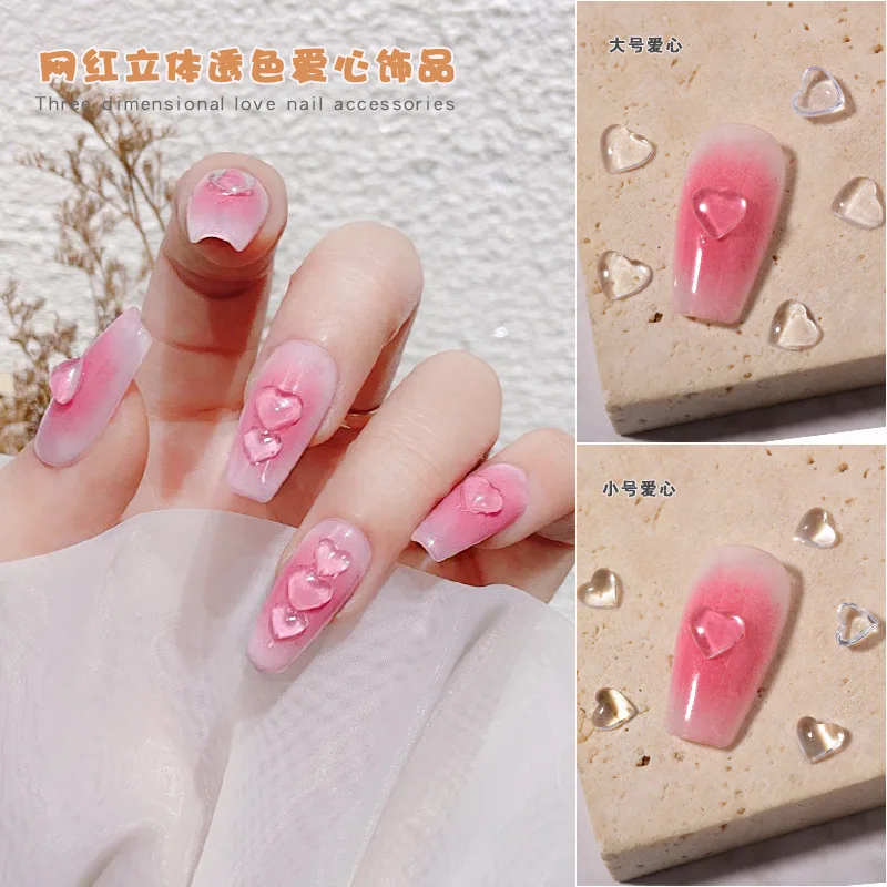 3D Hollow Heart Pearl Nail Art Ornaments Rhinestones Jewelry Love Pearls  Gems DIY Nail Decorations Manicure Accessories 10pcs - AliExpress