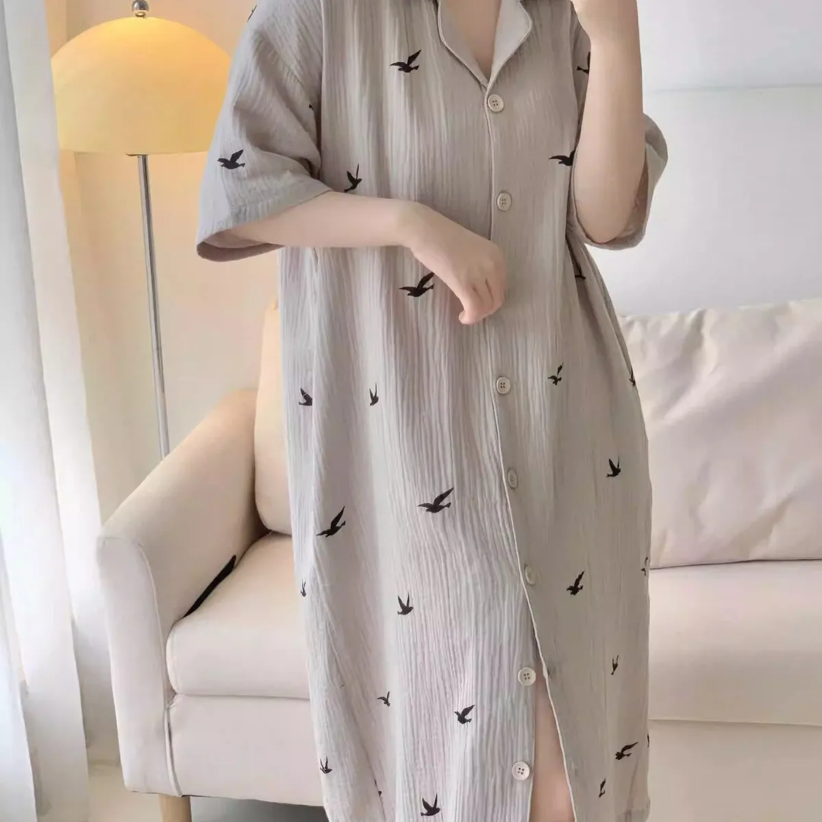 صيف جديد المرأة بسيطة عالية الجودة الشعور بالطباعة...