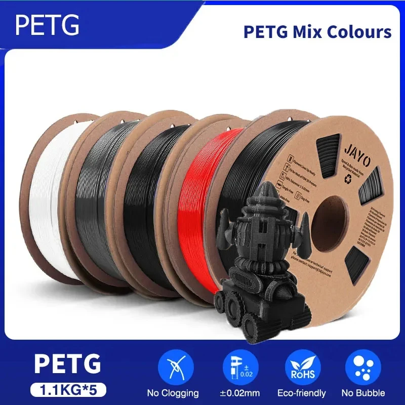 

SUNLU PETG/SILK/PLA/TPU/ABS 3D Printer Filament 5Roll 1.75mm Filament Environmental Material For 3D Pen & Printers