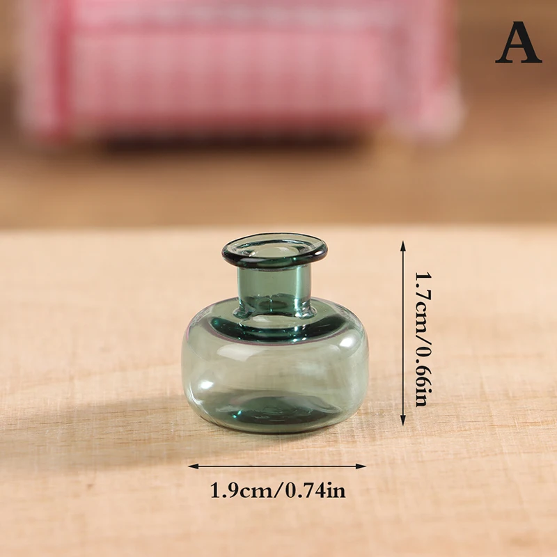 1:12 casa delle bambole serbatoio di stoccaggio in miniatura bottiglia di vetro con coperchio in sughero Mini vaso minuscolo vasi di fiori modello giocattoli casa delle bambole Decor Access  15