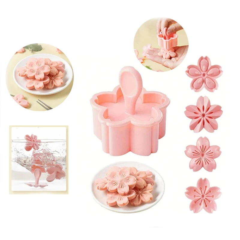 Cherry Blossom Cookie Cutter Fondant Stamp Floral Biscuit DIY Baking Tool Cake Decoration Pastry Mold cookie cutter,baking mold,cookie mould,cookie printing mold,fondant cutter,baking decorating tools,cookie maker press kit