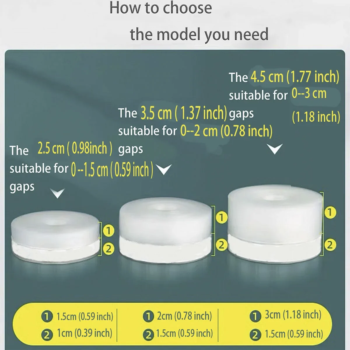 Stripping Door Seal Strip Silicone Sealing Tape for Weather Window Seal Around Showers Tough Flexible Stops Draft door seal strip