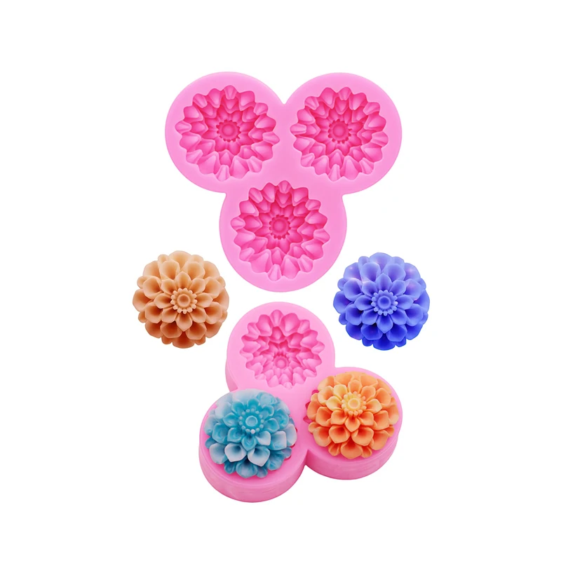 Ping-pong margarida flores molde de silicone diy rosa floral resina caso de telefone cabeça corda acessórios para o cabelo molde flor molde de chocolate
