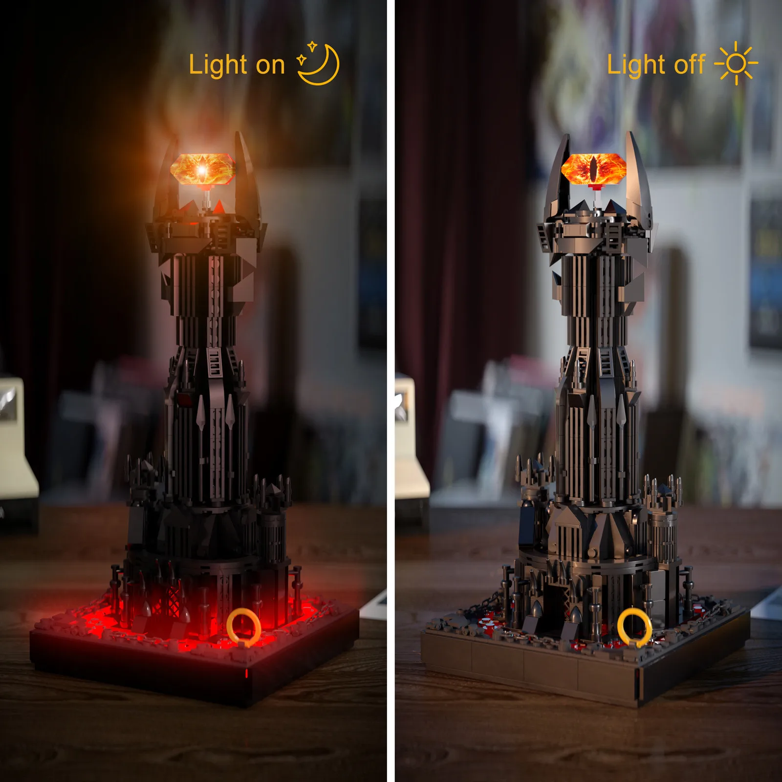 Buildmoc The Lord Dark Tower 라이트 링 영화 모델 빌딩 블록 장난감, 어린이 장난감, 어린이 선물, 도시 벽돌, 779PCs