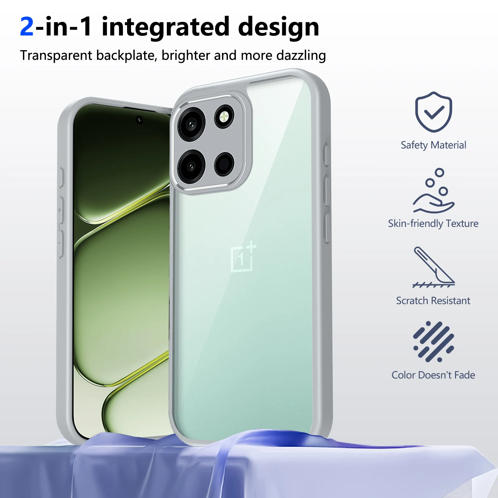 Enhanced Shockproof Silicone Bumper Clear Matte Phone Case with Air Cushion Technology