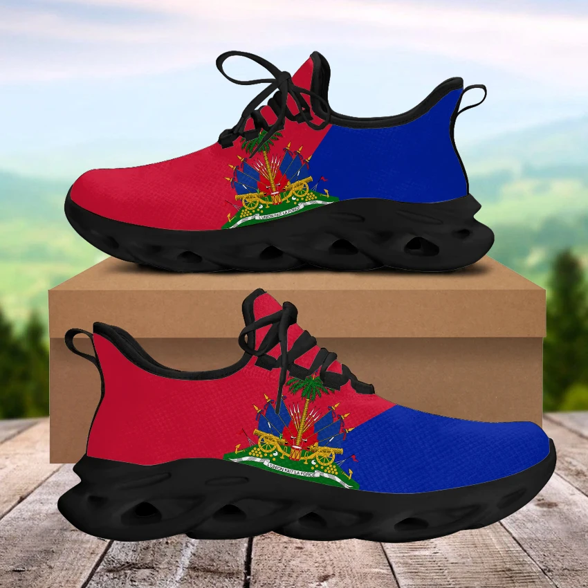 

Кроссовки женские классические, повседневная обувь для бега с национальным флагом Гаити, дышащая обувь для тренировок