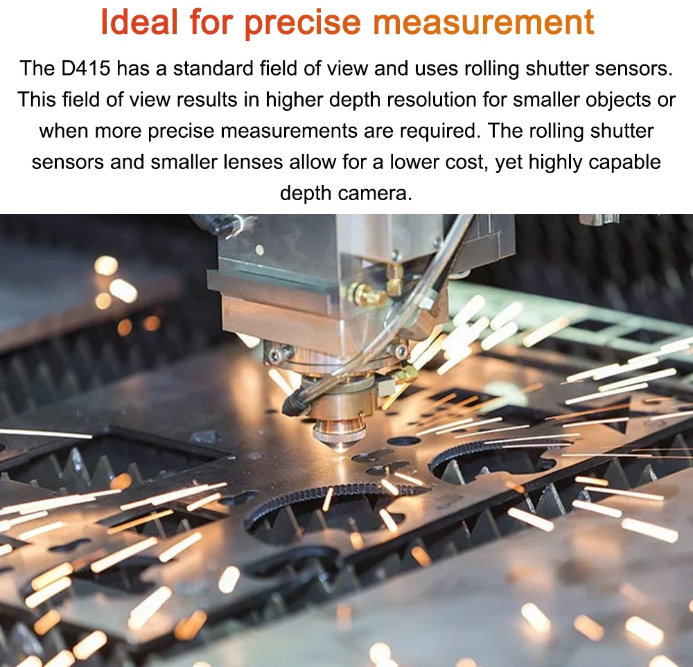 Intel RealSense Depth Camera D415 With IMU Rolling Shutter RGB Frame Rate 30fps