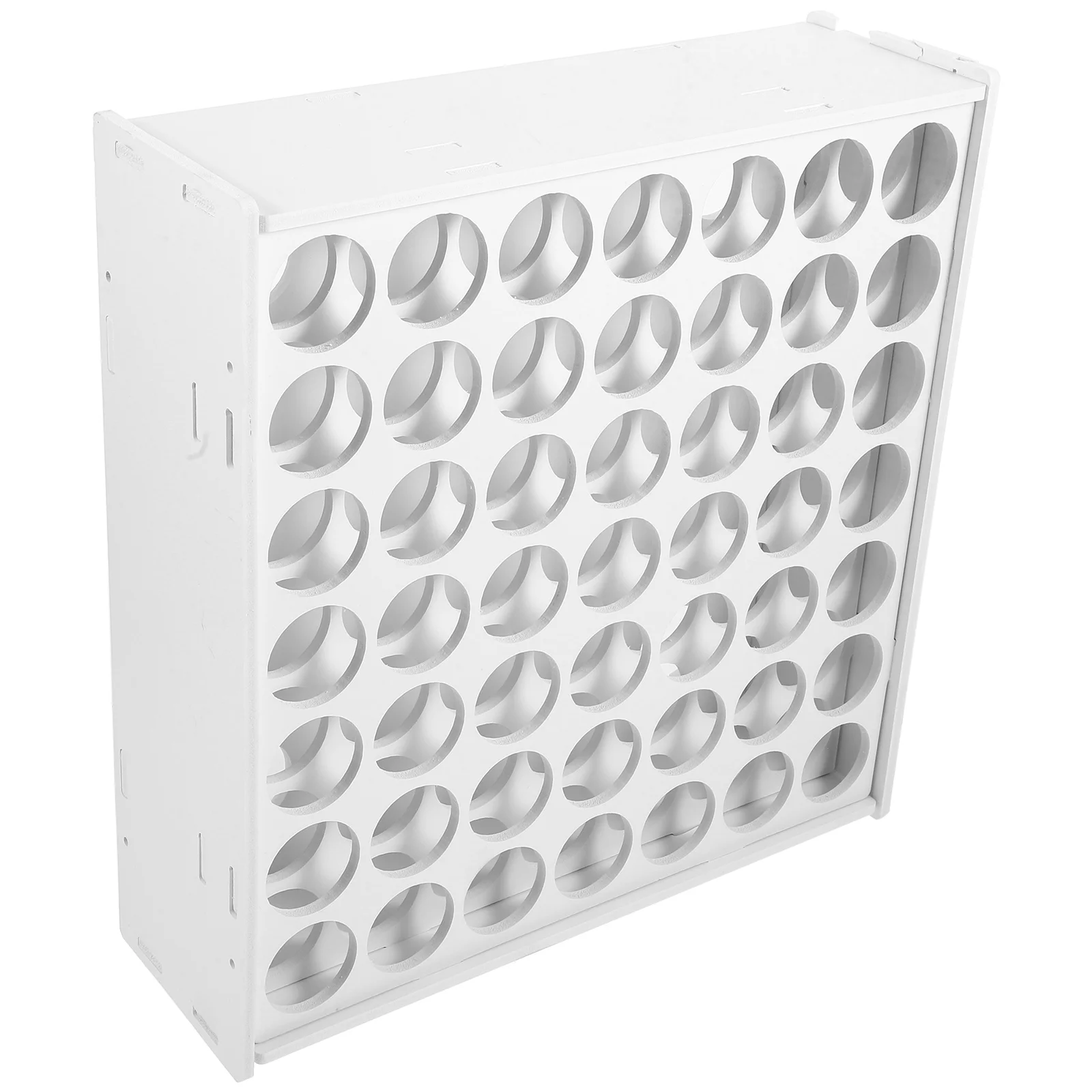 

Wooden Paint Rack Storage Stand 49-slots Pigment Holder Home Ink Bottle Storage Rack