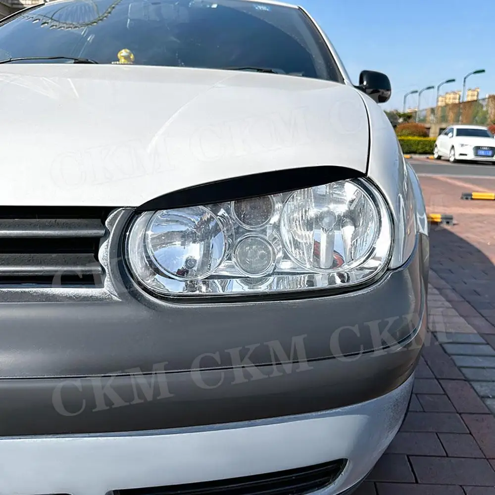 자동차 전면 헤드라이트 눈썹 눈꺼풀 커버 트림 장식 액세서리, 폭스바겐 VW 골프 4 MK4 1997-2006 바디키트용
