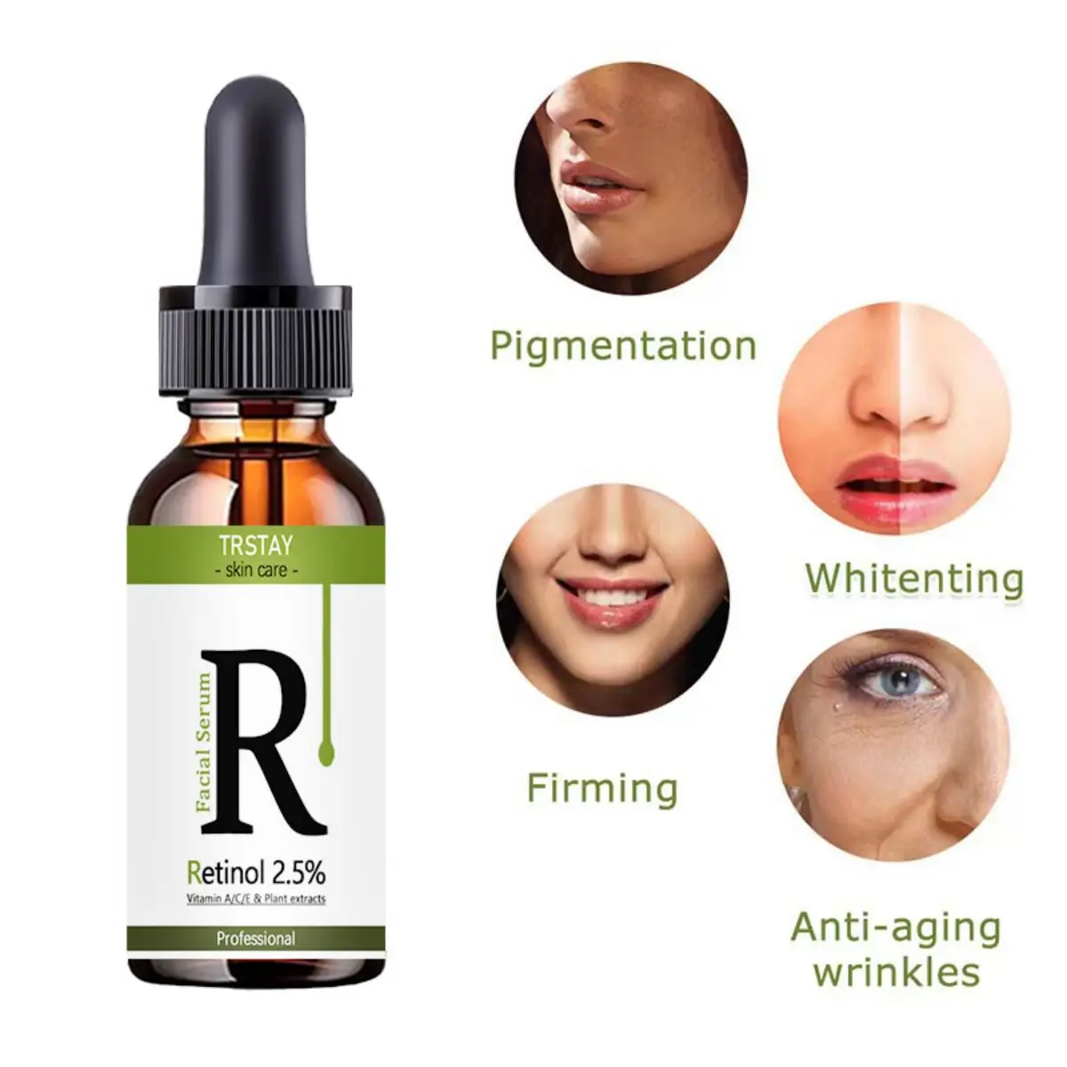 Retinol Serum Anti Wrinkle Fade Dark Spots Vitamin C Facial Serum Whiten Face Skincare Essence Skin Care Products 4