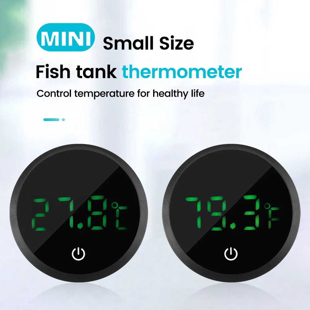 

Aquarium Thermometer LCD Digital Display Fish Tank Electronic Thermometer ℃/℉ Suitable For Fresh Water Tanks Water Sea
