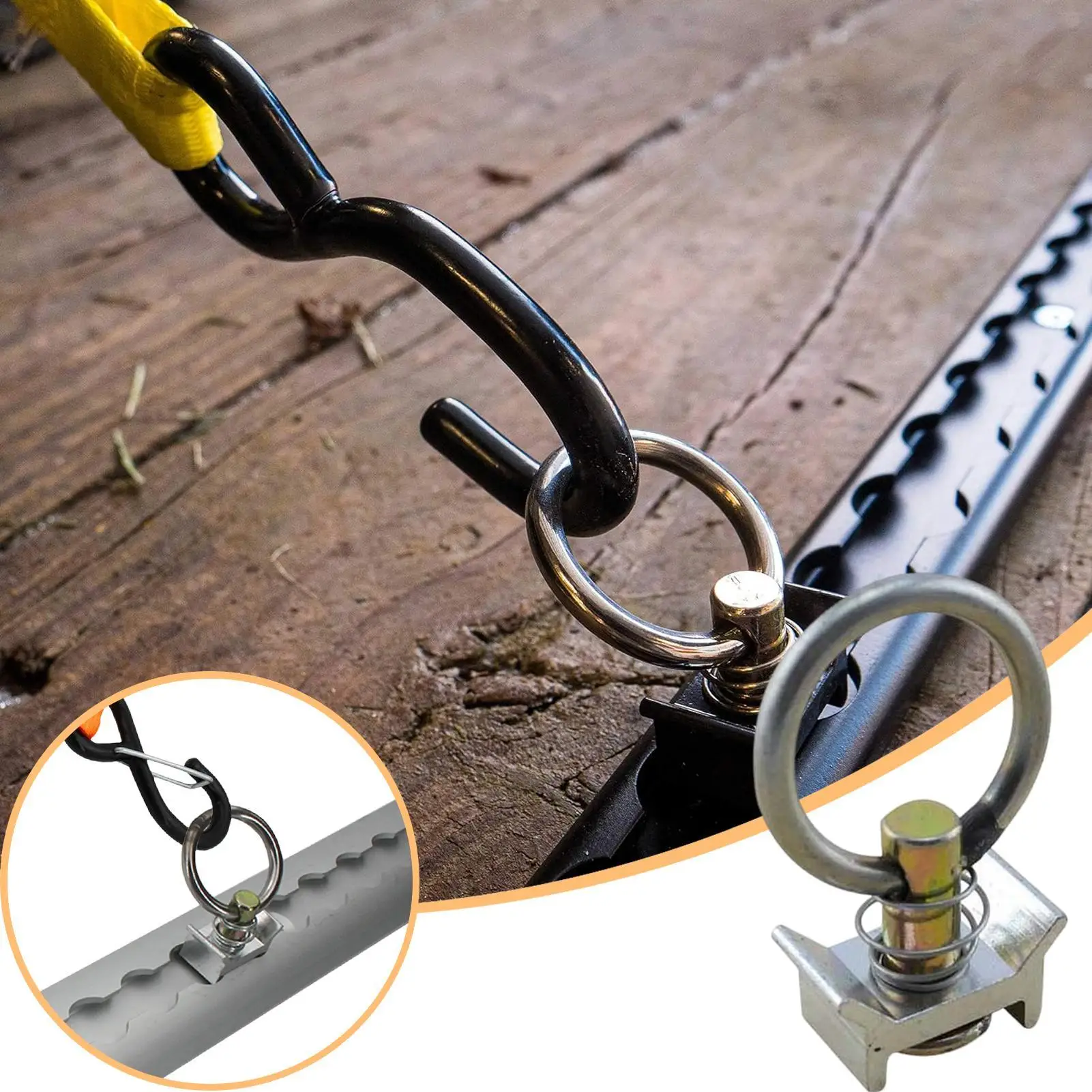 Aluminum Tie-Down Track Rail for Secure Cargo Transport in Enclosed Trailers