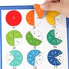 Magnetic Fraction Learning Math Toy Montessori Arithmetic Teaching Aids Wooden Book Educational Toys For Children Christmas Gift 4
