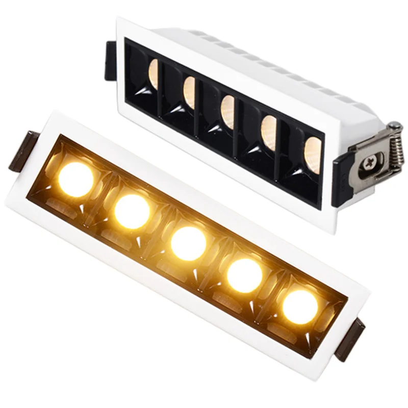 Dimmable LED downlights Spotlights 2w4w6w10W20W30W Ceiling lights COB grille lights Recessed line Indoor lighting bulbs led downlight led spotlight