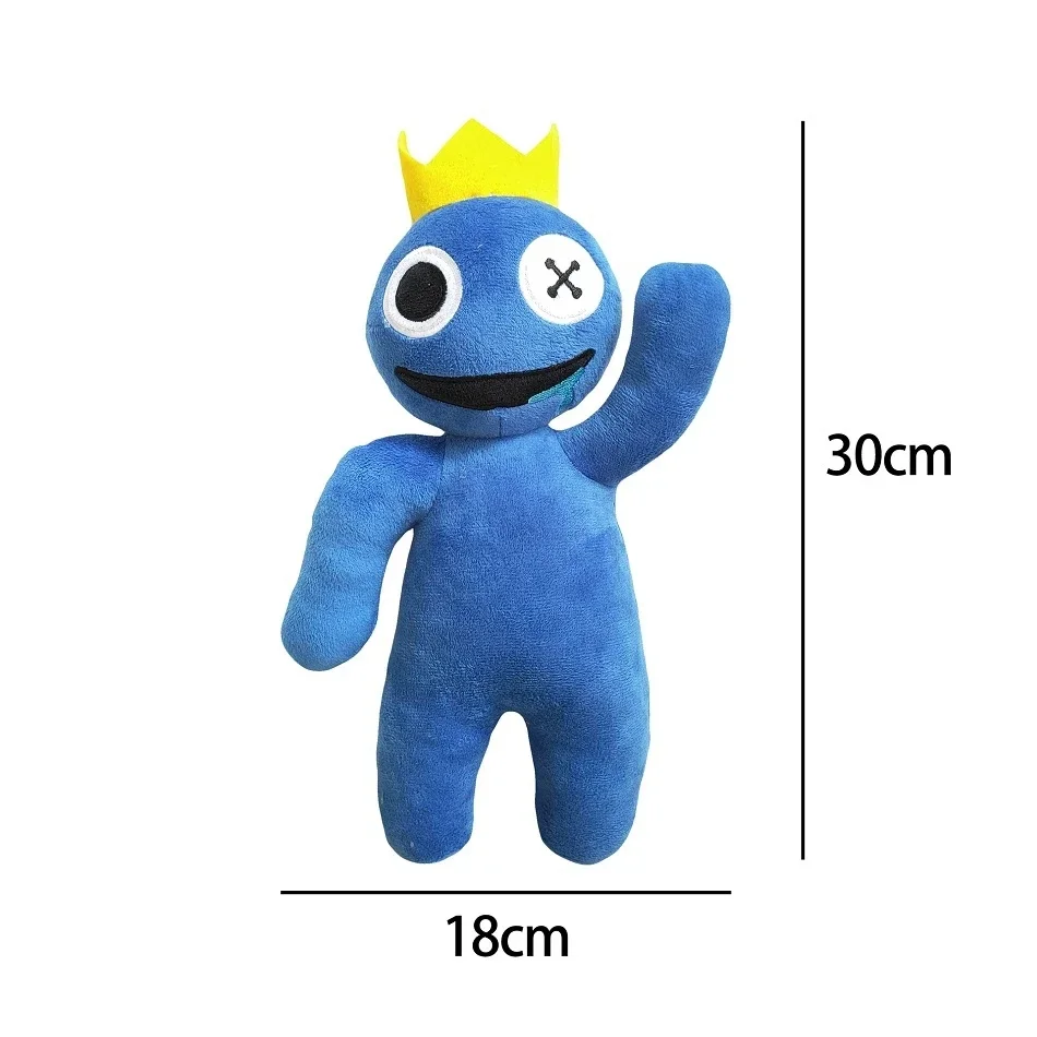 30cm Rainbow Friends Plush Toy - Colorful Cartoon Monster Doll for Kids, Perfect Christmas Gift