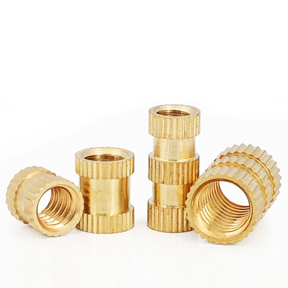 50pcs/lot M2 M2.5 M3 M4 M5 M6 M8 Brass Insert nut Injection Molding Brass  Knurled Thread Inserts Nuts - AliExpress