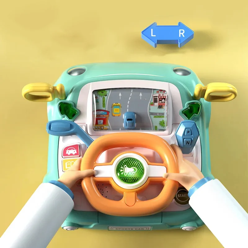 Elektrische Simulation Lenkrad Spielzeug Mit Licht Und Sound Pädagogisches  Kinder Co-Pilot Kinder Auto Spielzeug Vocal Spielzeug Geschenk - AliExpress