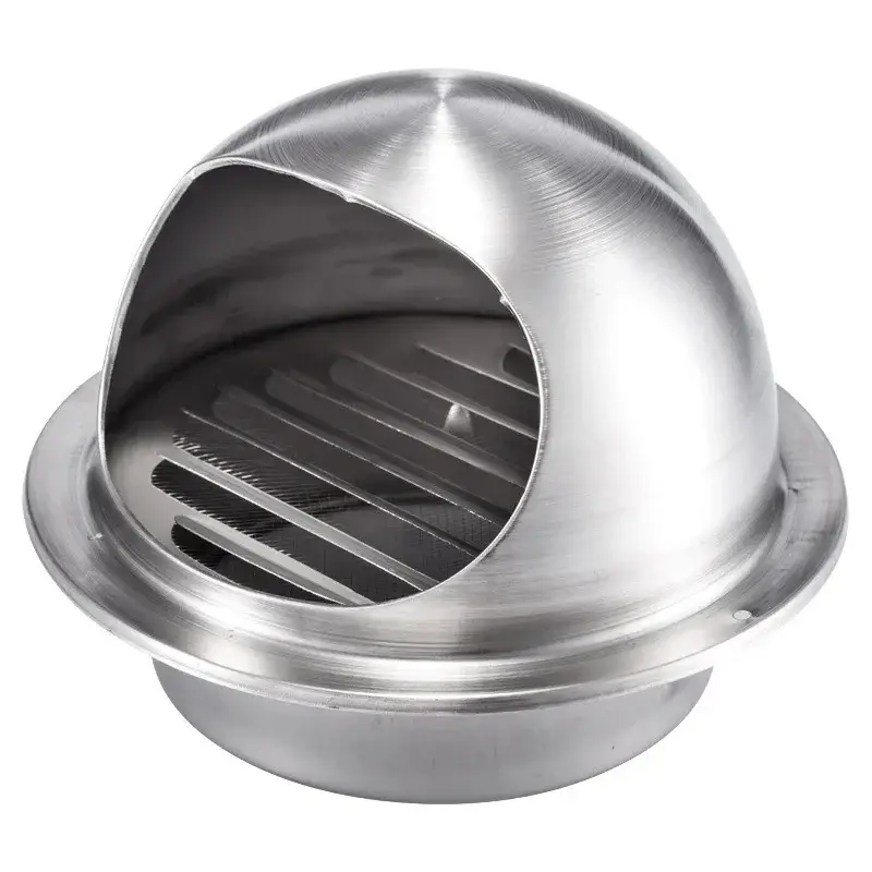 60-120mm Steel ventilation grill wall hole cover extractor hood louver valve exhaust fan pipe Heating Cooling Vent system - Image 5